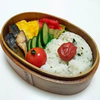 Snapdishの料理写真:今日のお弁当。さば味噌。|あおさん