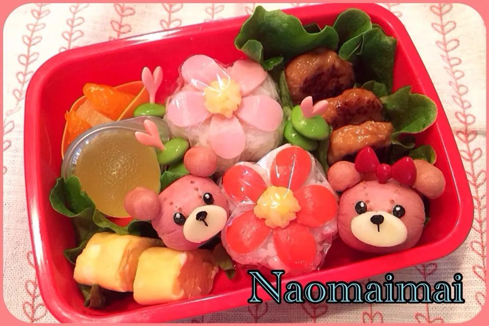 娘ﾘｸｴｽﾄ❤︎お花おにぎり弁当|Naomaimaiさん