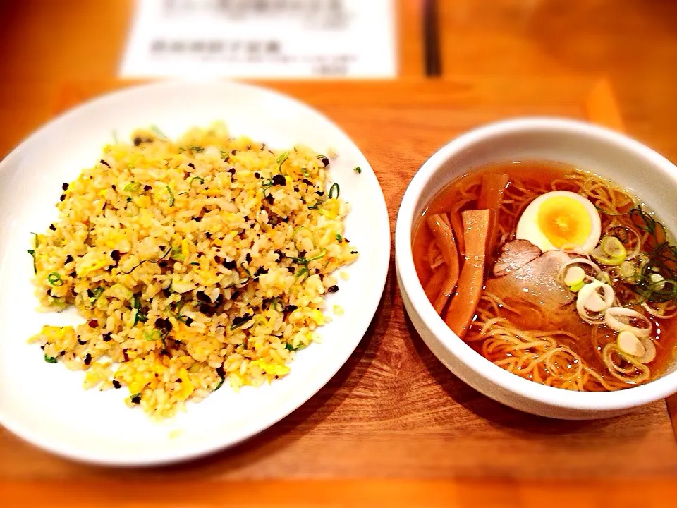 葱玉子炒飯とミニラーメン|Fuyucoさん