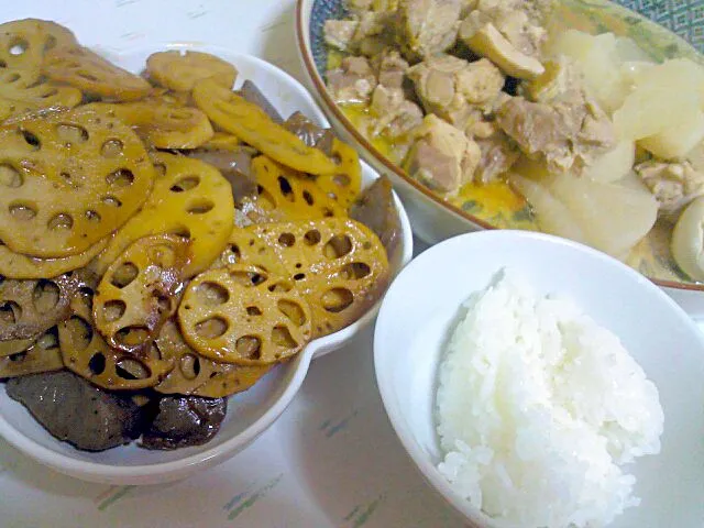 きんぴら蓮根☆鶏肉と大根の煮物|みぽりんさん