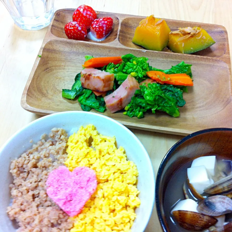 お子ちゃまたちの夕飯|やました まみさん