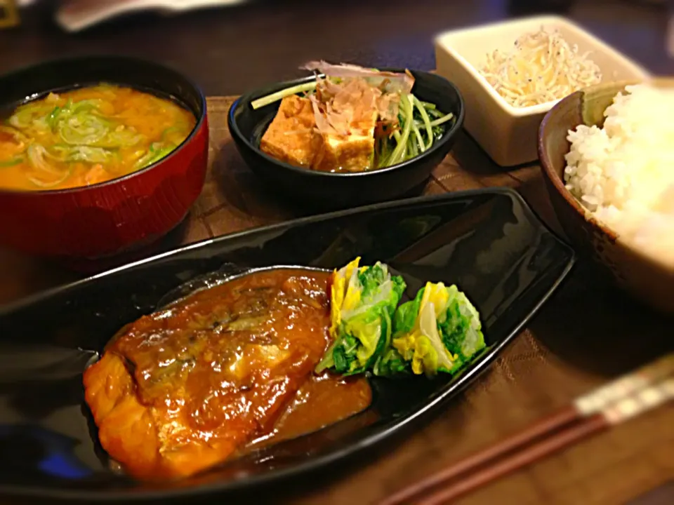 鯖の味噌煮定食♡|よさく♡さん