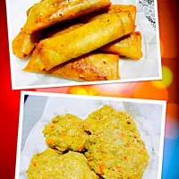 Snapdishの料理写真:pork omelet and eggrolls|Aileen Galvez Uchikoshiさん