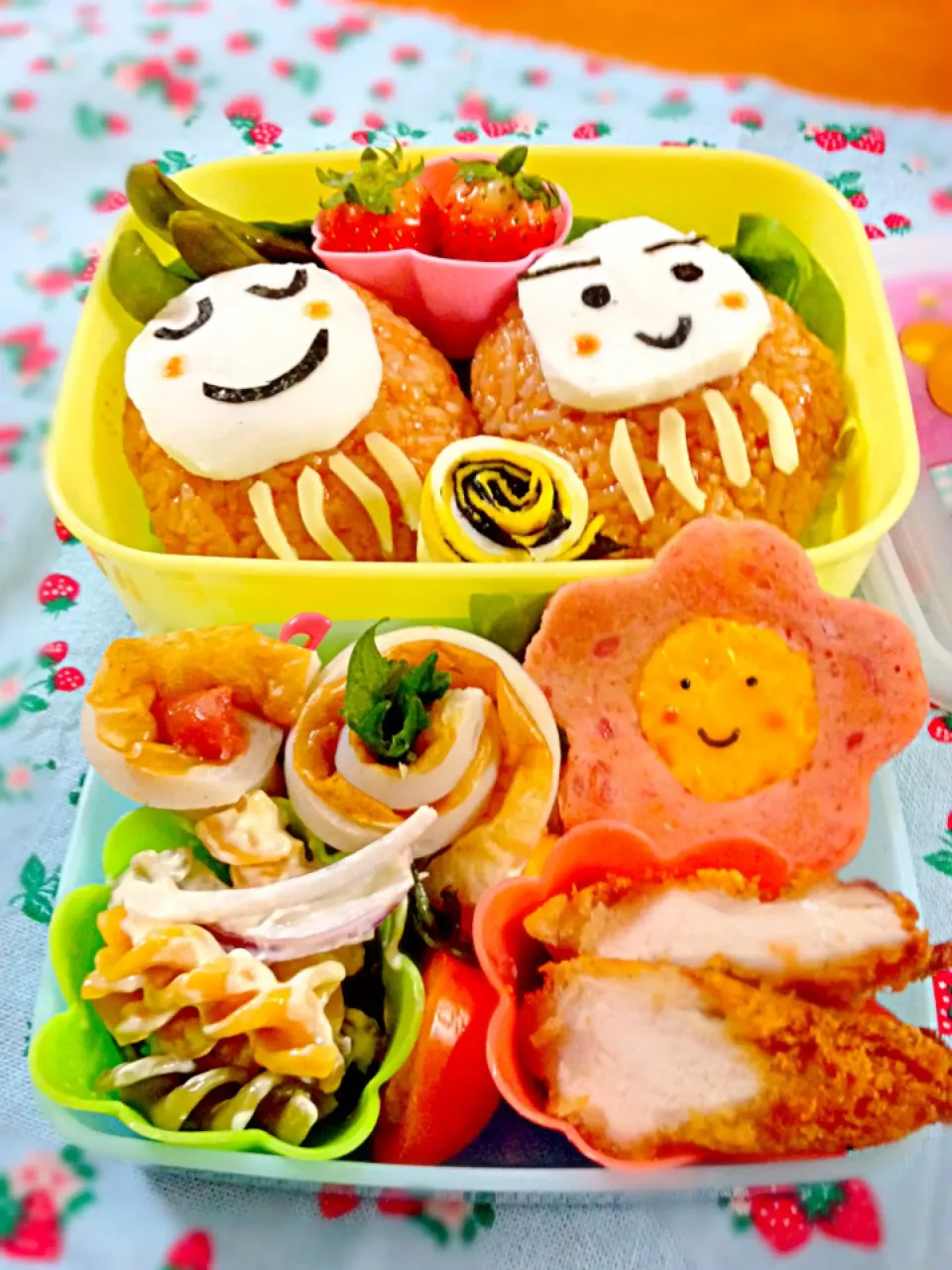 カゴメトマトケチャップさんの料理 必勝だるまちゃん弁当|ハルさん