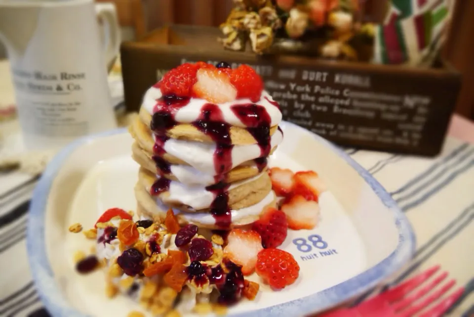 いちごの米粉パンケーキタワー|メイスイさん