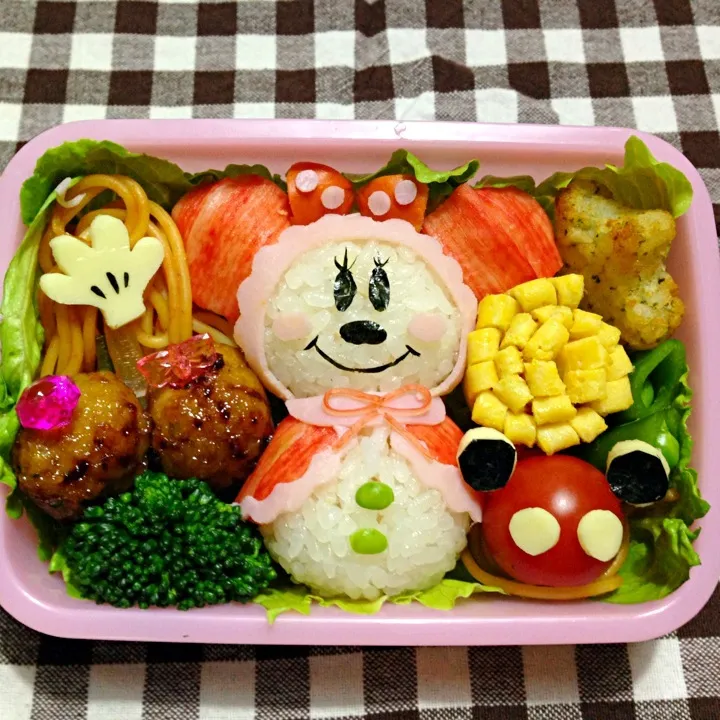 雪だるまミニーちゃん弁当♡|ミナさん