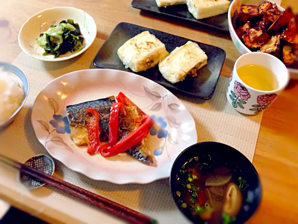 Snapdishの料理写真:鯖の香味焼き定食♪|sho...✡*゜さん