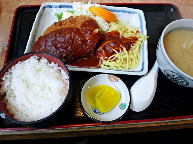 メンチカツ定食 函館|すなっぷさんさん