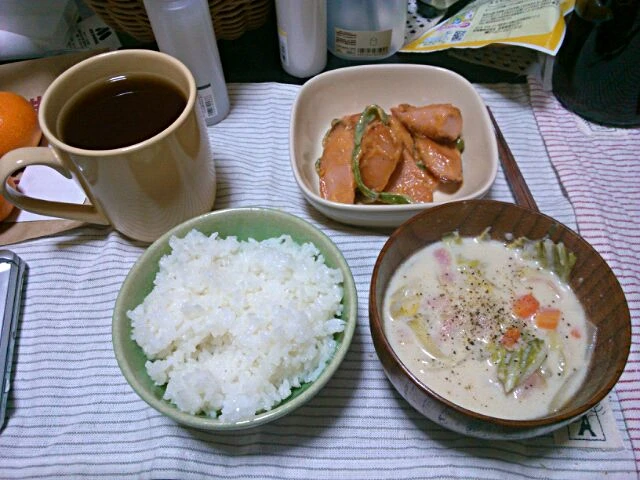 ぎょにそのエビマヨ風と白菜のクリームスープ|いもこさん