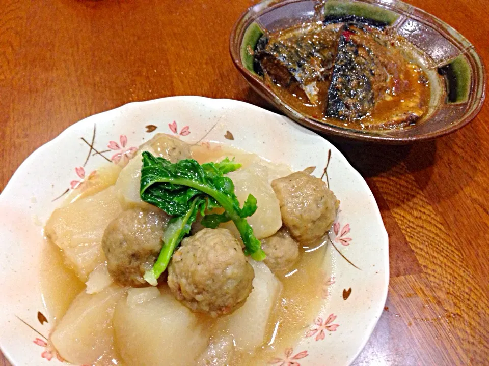 蕪と鶏団子の煮物&ぬか炊き|sakuramochiさん