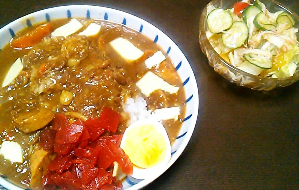 コストコのプルコギの肉を使ったカレー。大根サラダ|のりこさん