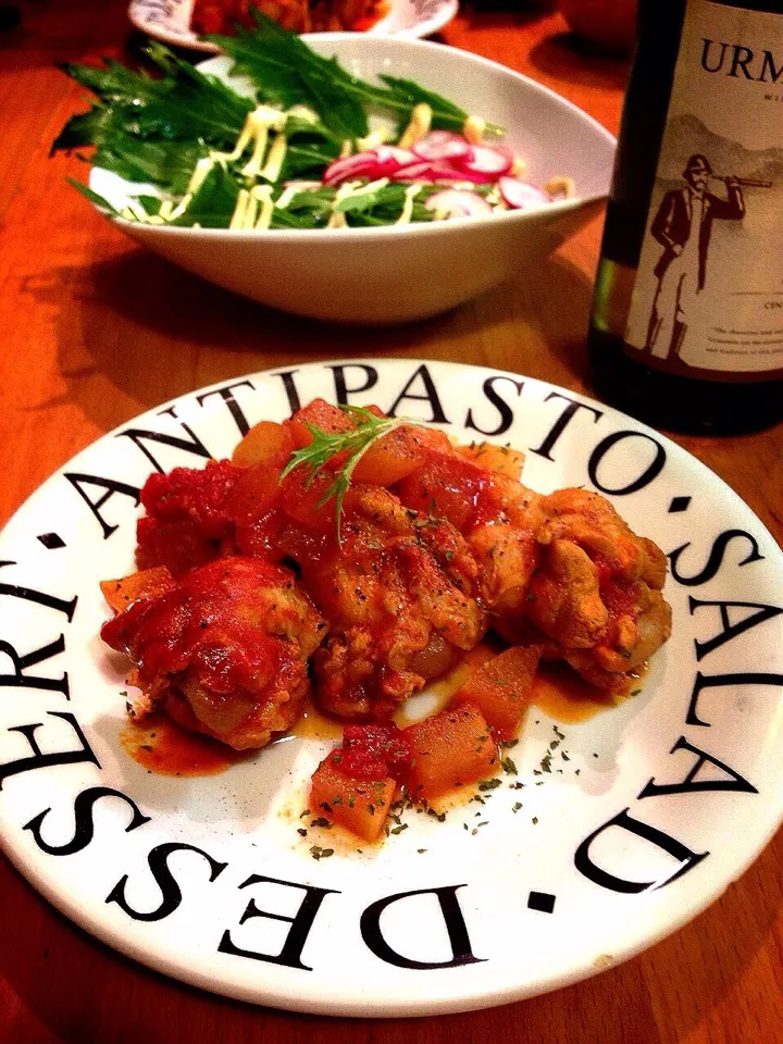 チキンと大根のトマト煮込み|トッシ~さん