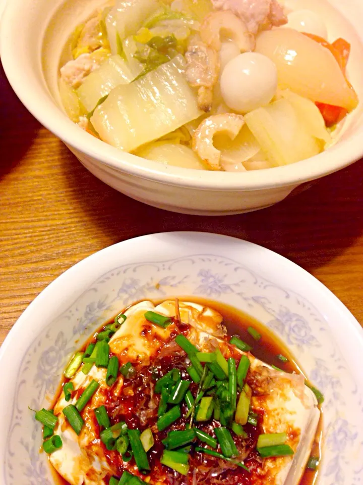 温奴と中華丼(*´ｗ｀*)|さくたえさん