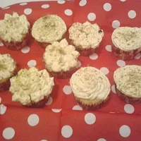 Snapdishの料理写真:Cupcakes with white chocolate and pistachio|Inesさん