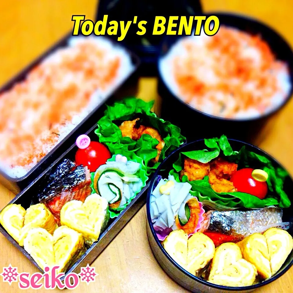 旦那さんと長女のお弁当☆ 2014.1.23|*seiko*さん