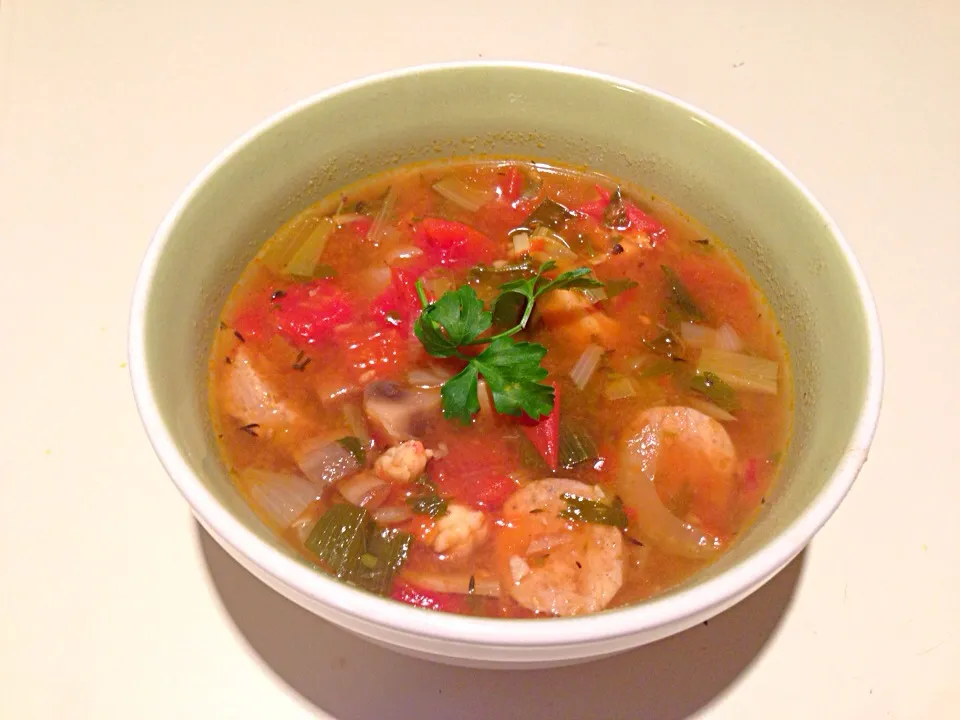 Shrimp, chicken sausage no-carb gumbo|bertocci infernoさん