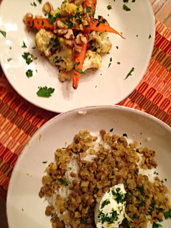 winter lentils with carrot and cauliflower|Matthew Cashenさん