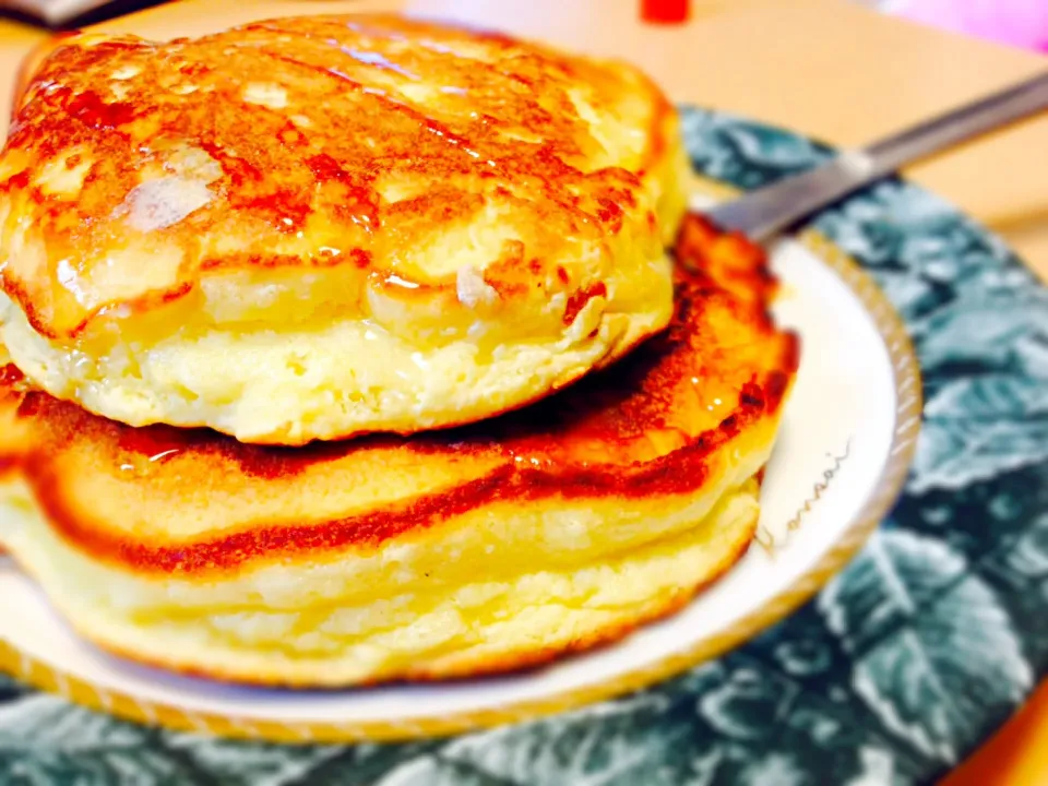 Snapdishの料理写真:分厚〜いホットケーキ♡|ゆうりさん