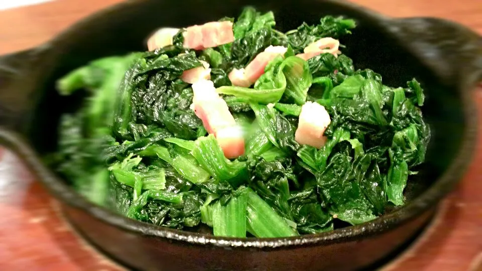 spinach buttered bacon|Booさん