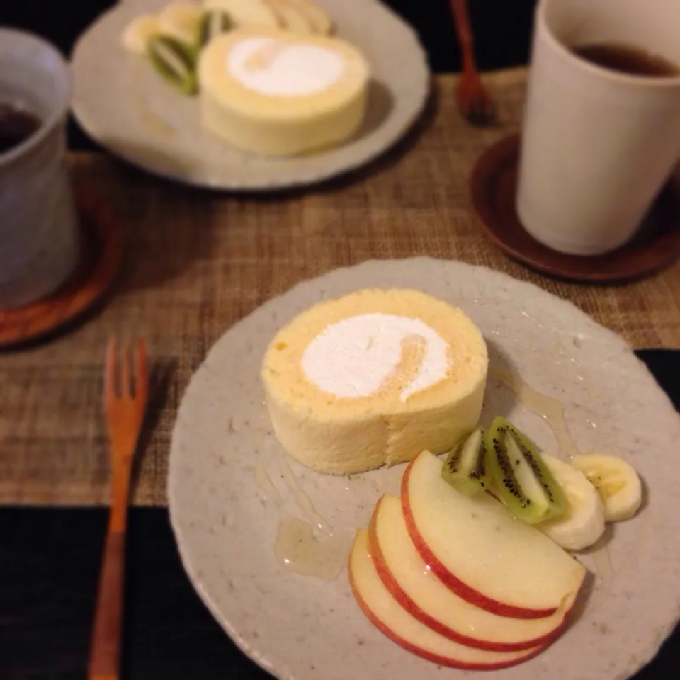 蜂蜜レモンクリームのロールケーキ|あいこ ⁎ˇ◡ˇ⁎さん