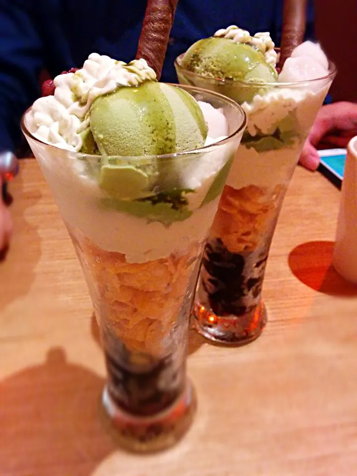 matcha ice cream parfait|Ernさん