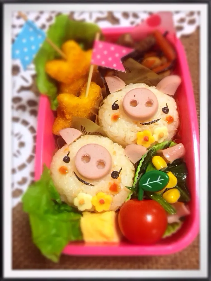 ゆっぴーઈ(◕ั◡◕ั)*ﾟ*♡のお弁当『ぶたちゃん♥️』|kumiさん