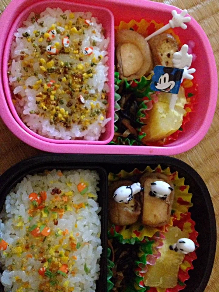 幼稚園のお弁当 1/20⁂ふりかけご飯⁂|5児のママさん