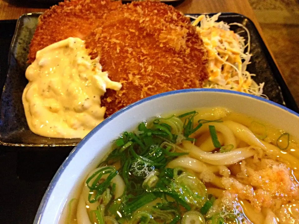 ハムカツ定食 うどん大|buhizouさん