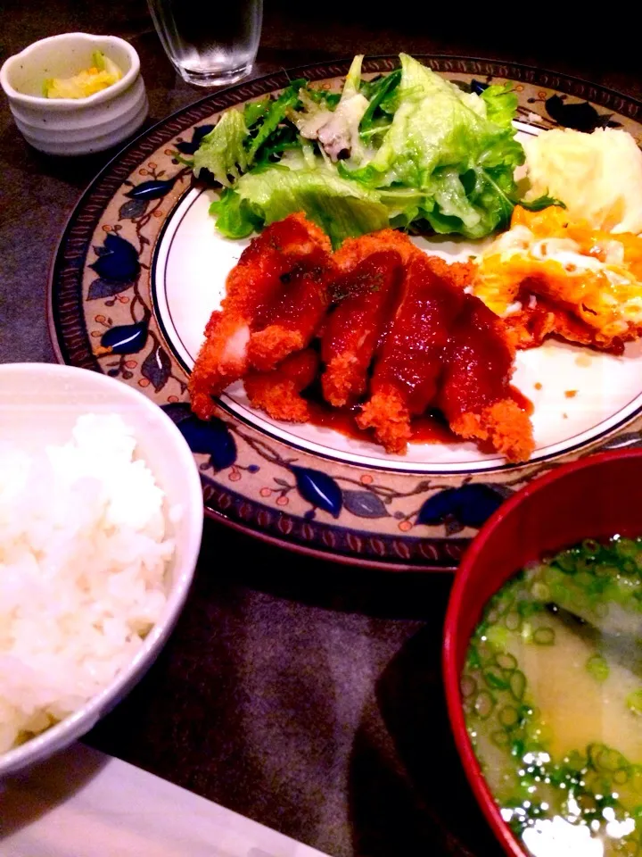 チキンカツランチ|あきらさん