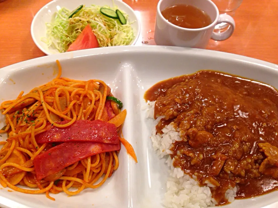 横浜駅・カレーハウス リオ 半スパカレーセット🍝🍛|ゆうじ.さん