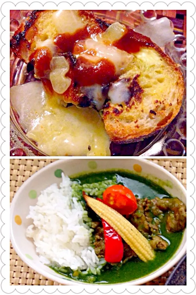 Snapdishの料理写真:Curry of spinach for kids🍛ﾁﾋﾞ〜ｽﾞ仕様の甘口ほうれん草ｶﾚｰ|🌈Ami🍻さん