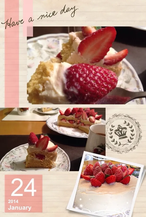 お豆腐クリームのいちごショートケーキ(#^.^#)|渡辺恵美子さん