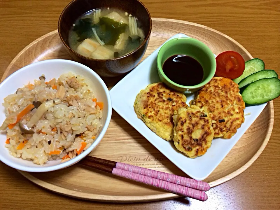 炊き込みご飯と豆腐とツナのおやき|miyamegu**さん