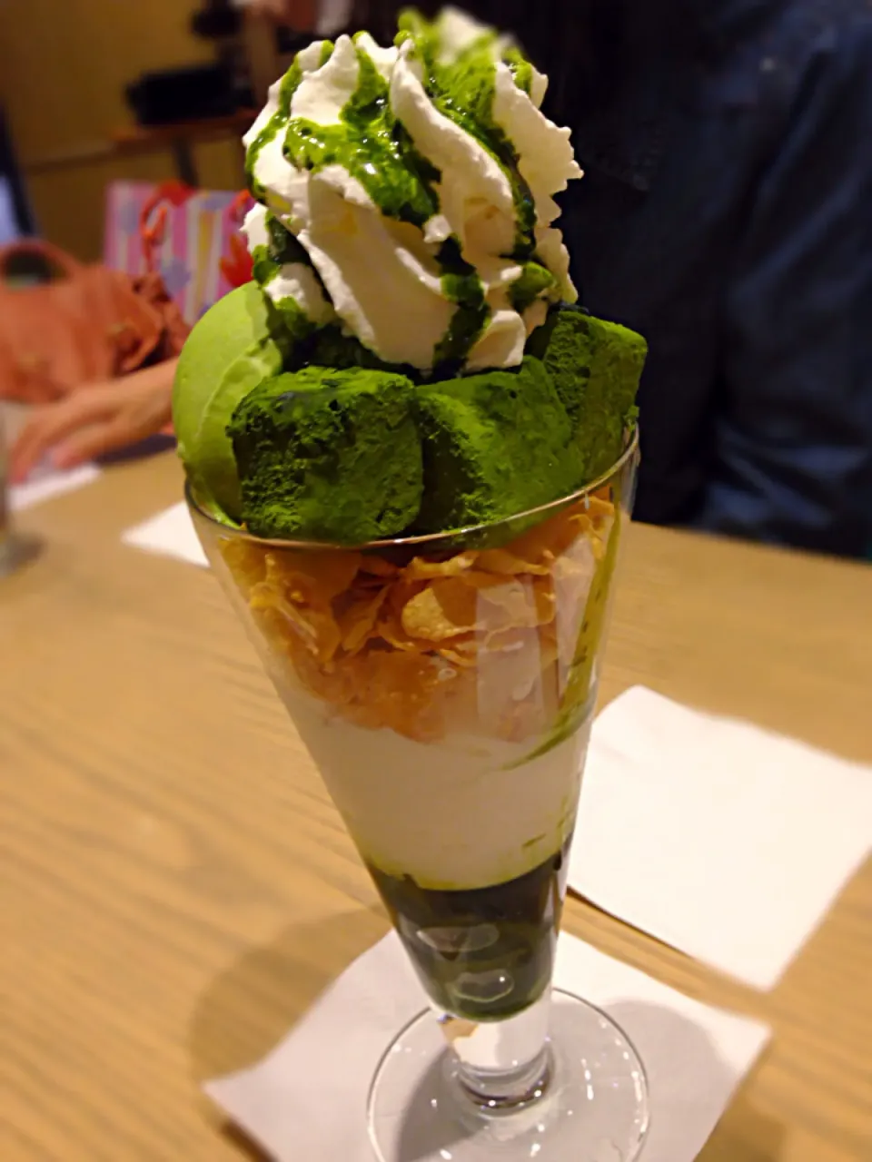 Green tea mana chocolate parfait. ^^|해리さん