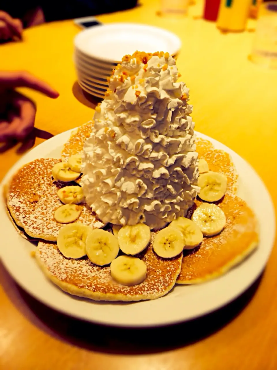 Snapdishの料理写真:アーモンドバナナパンケーキ|Takuya^^さん