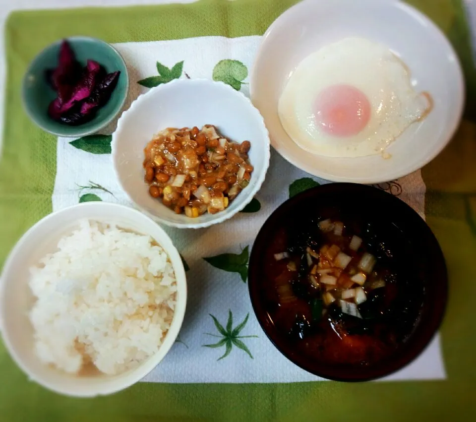 Snapdishの料理写真:朝ご飯の定番メニュー♪|okinkinさん