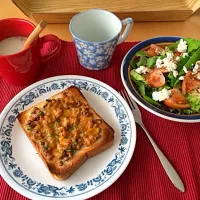 朝食の納豆チーズトースト|Sawako Kobayashiさん