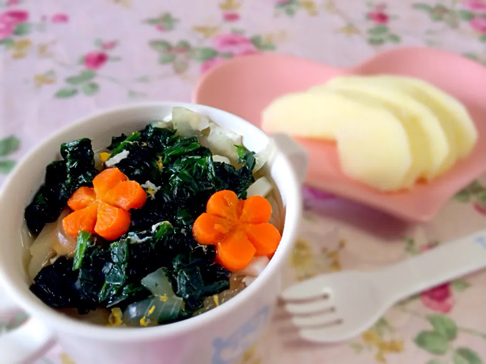 野菜と卵で栄養満点♡おうどんランチ|ひめ♡⑅*さん