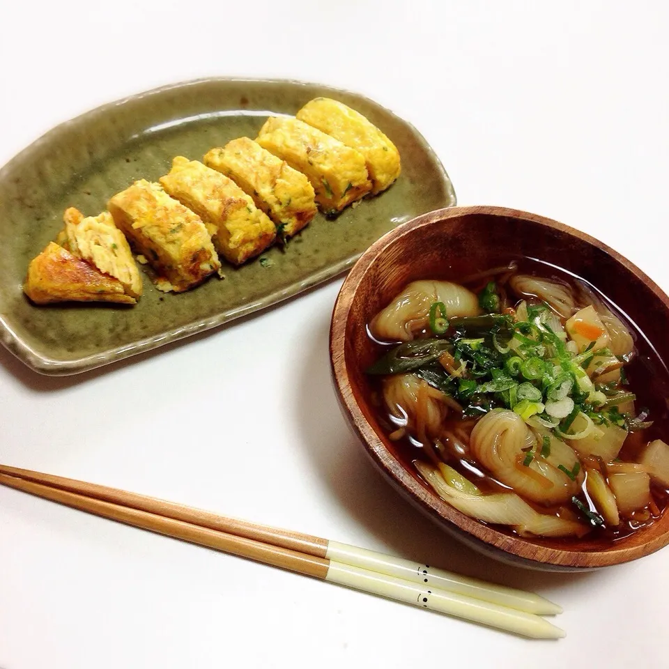 あまい卵焼きと白滝のあんかけ|ぼーちゃんさん