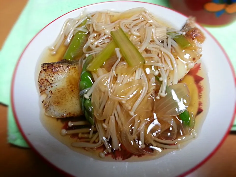 白身魚の野菜餡掛け|とらこさん