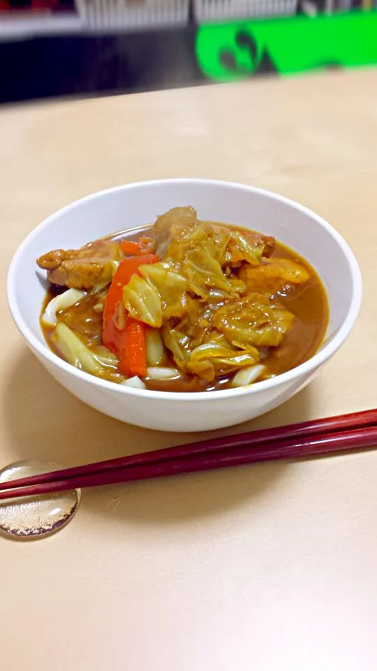 豚バラカレー×吉田うどん=食べ応え満点のカレーうどん|うえなほさん