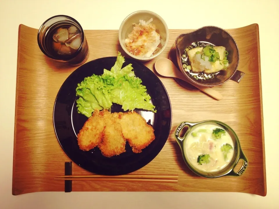 チキンカツ定食♡|えりさん