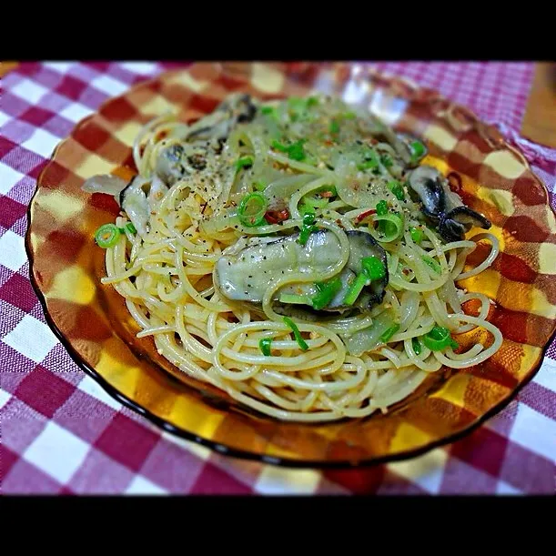 牡蠣のペペロンチーノ|ピンコさん