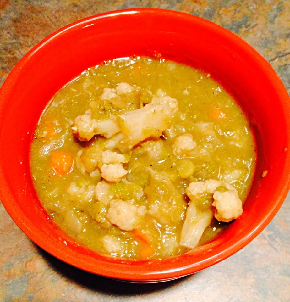 Split Pea Cauliflower Soup|http://melissasmenu.wordpress.com/さん