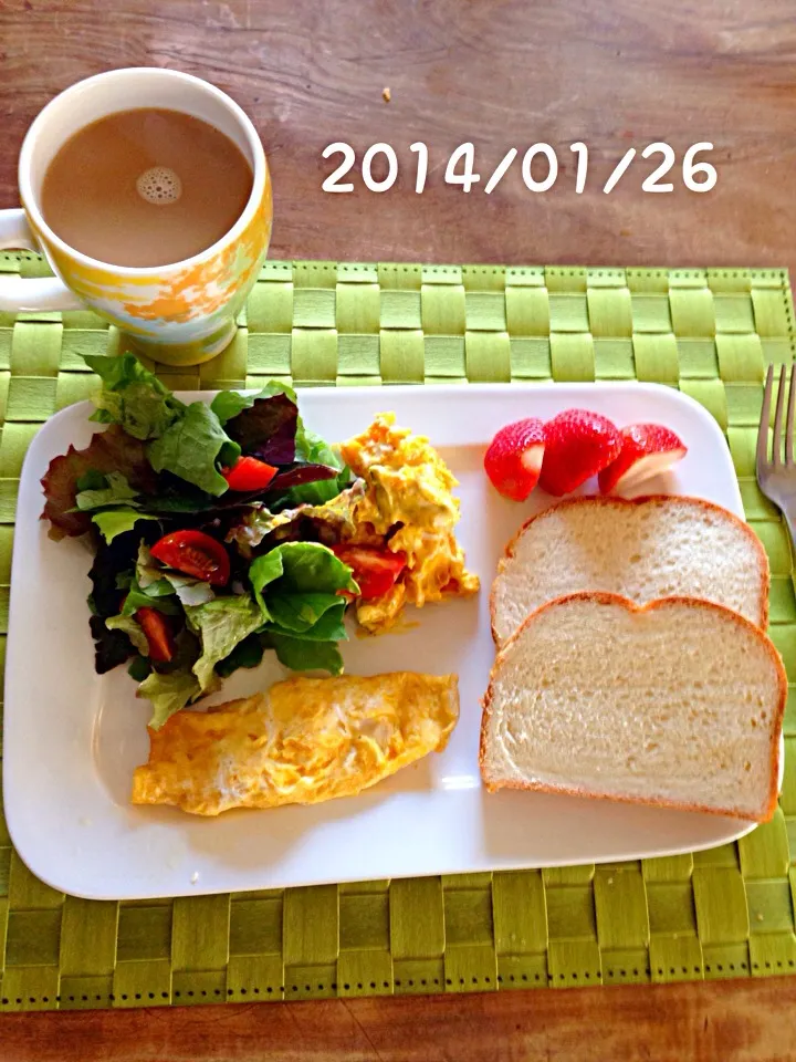 Snapdishの料理写真:朝ごはん  2014・1・26|ローゼルさん