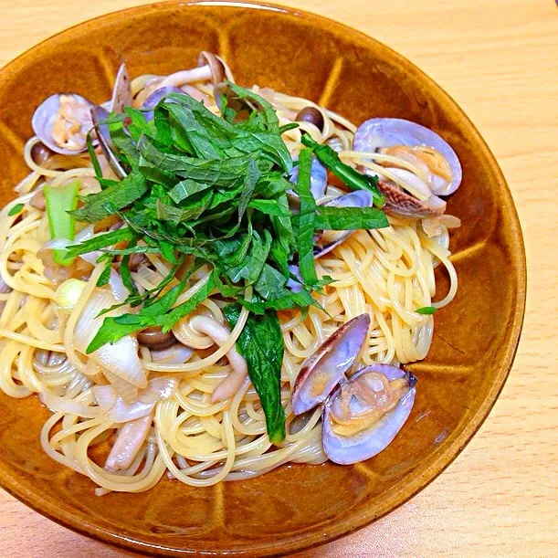 Snapdishの料理写真:あさりのスープパスタ|ちえさん