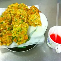 Snapdishの料理写真:Korean Pancake with crab meat|Jena Kimさん