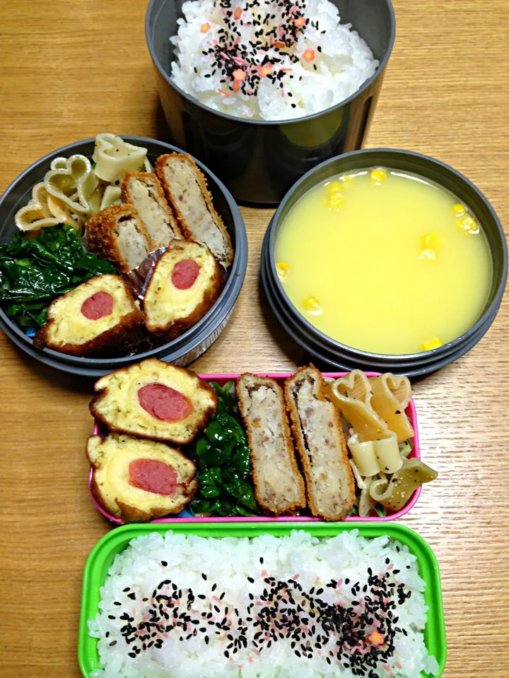 Snapdishの料理写真:１月２７日２人弁当|川上千尋さん