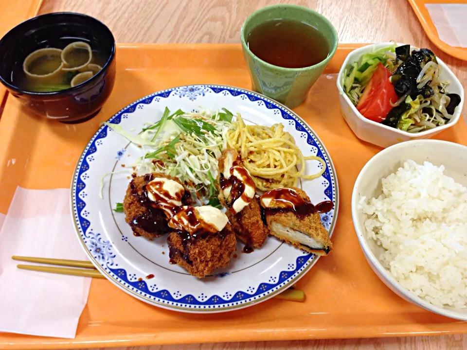 ナスの肉詰めフライとササミのシソフライ＼(^o^)／|すかラインさん