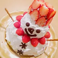 Snapdishの料理写真:雪だるまケーキ|hirokoさん